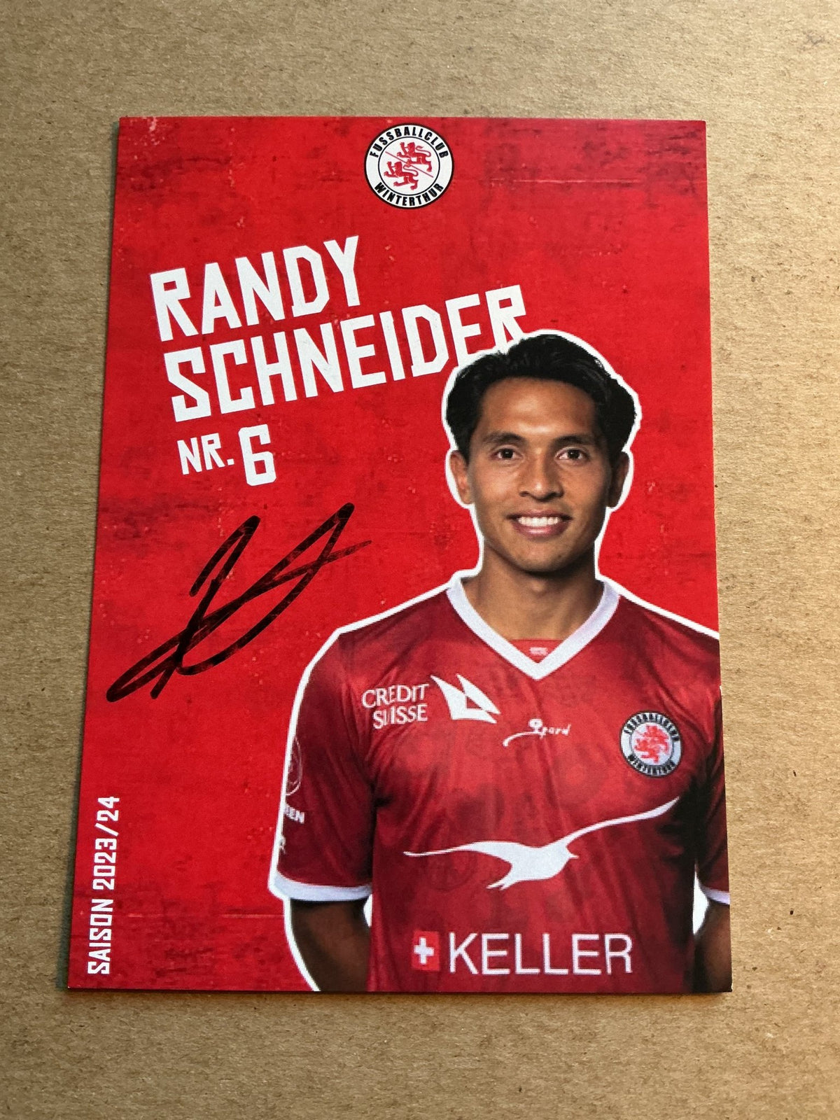 Randy Schneider, Philippines 🇵🇭 FC Winterthur 2023/24 hand signed - Autographs-World