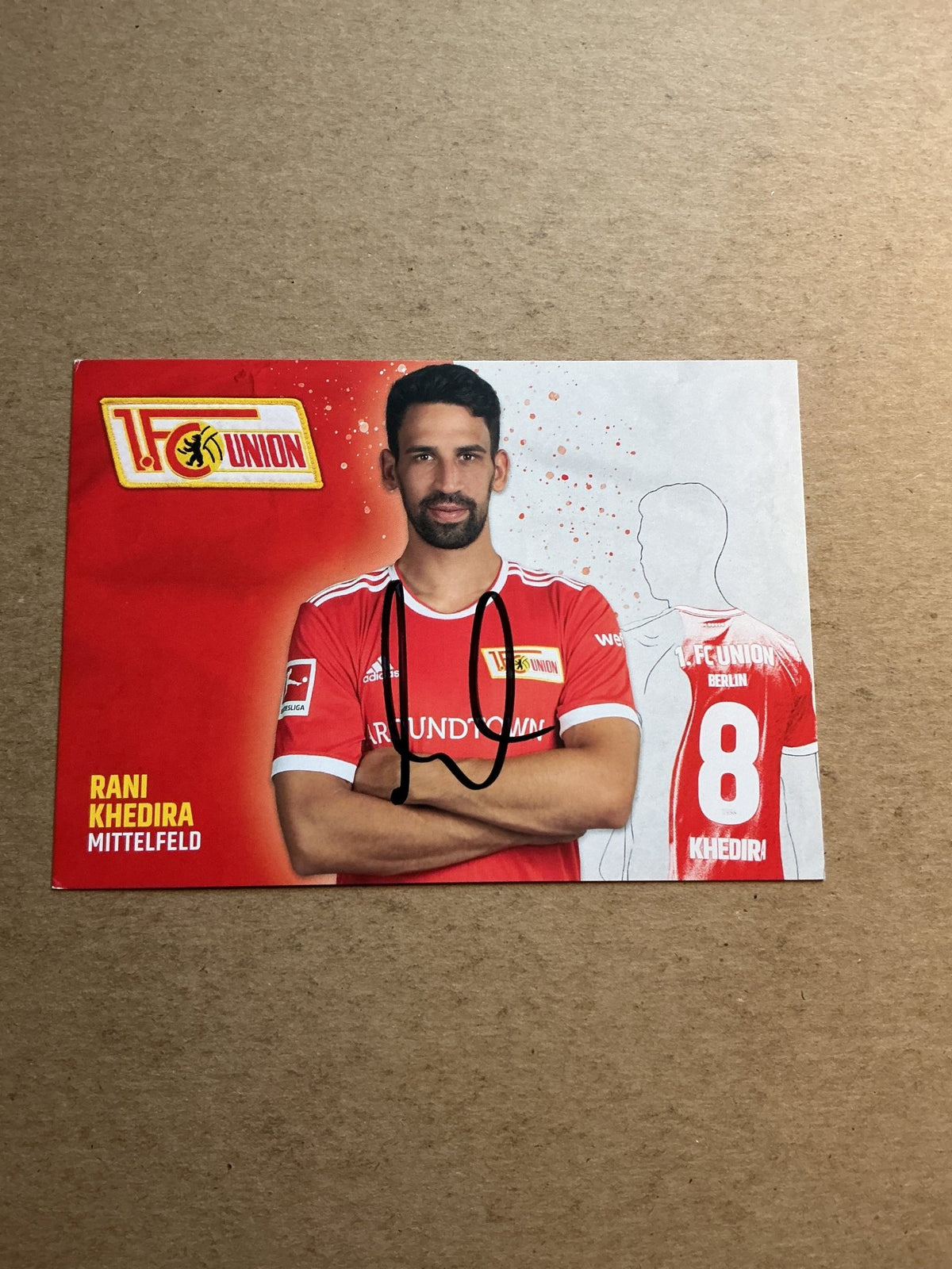 Rani Khedira, Tunisia 🇹🇳 1.FC Union Berlin 2021/22 hand signed - Autographs-World