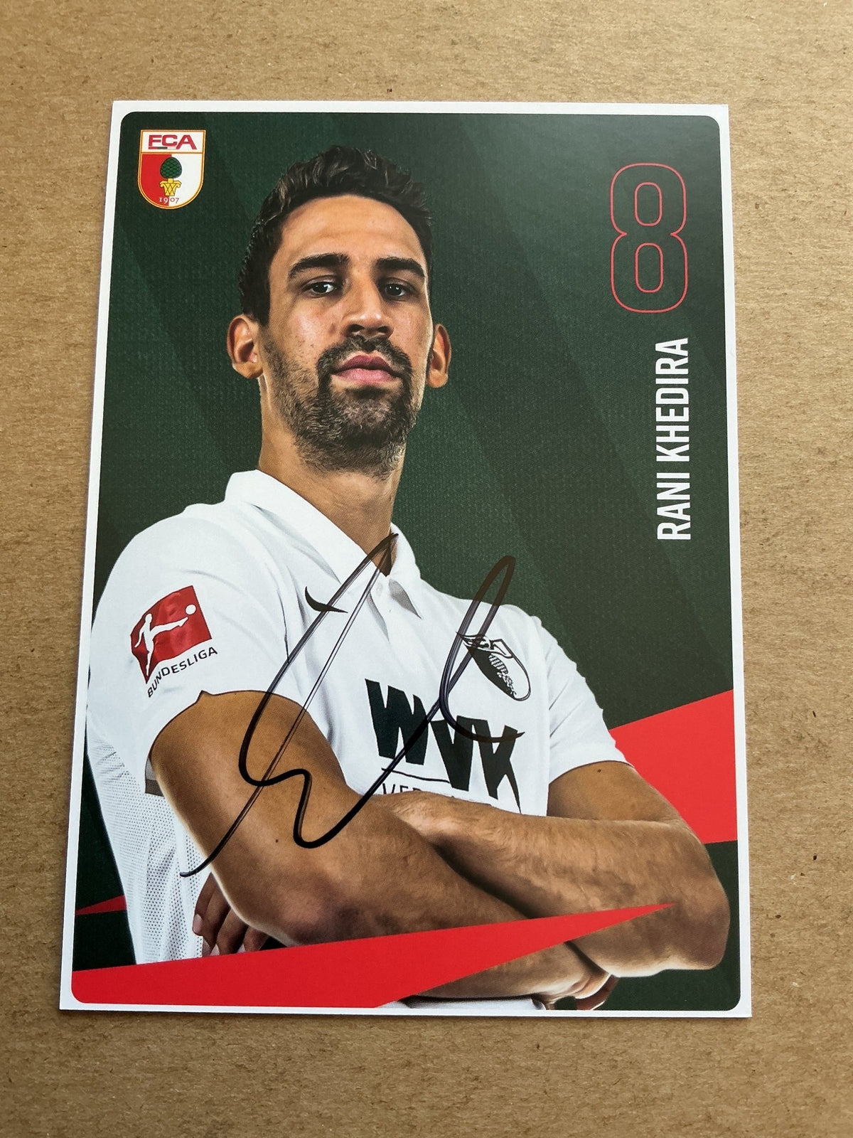 Rani Khedira, Tunisia 🇹🇳 FC Augsburg 2020/21 hand signed - Autographs-World