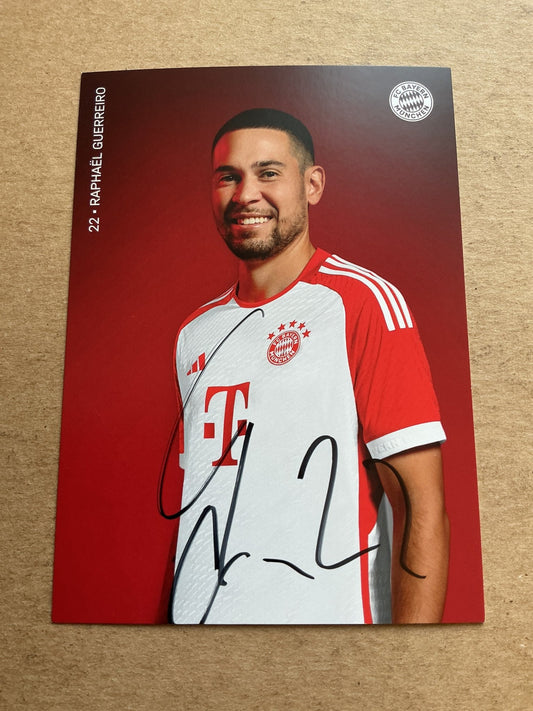 Raphaël Guerreiro, Portugal 🇵🇹 FC Bayern München 2023/24 hand signed - Autographs-World
