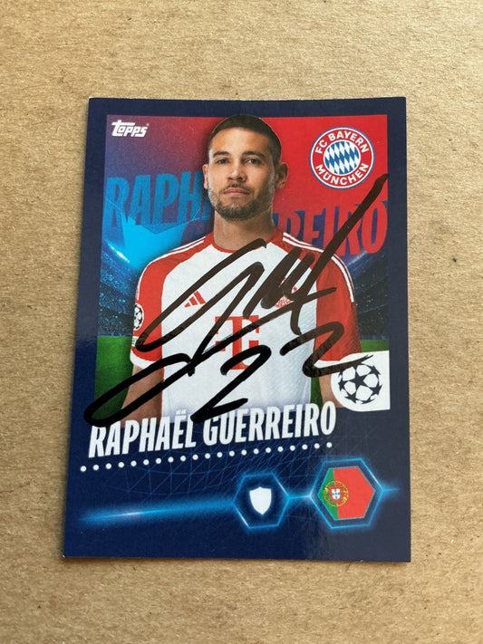 Raphael Guerreiro, Portugal 🇵🇹 FC Bayern München 2023/24 Topps hand signed - Autographs-World