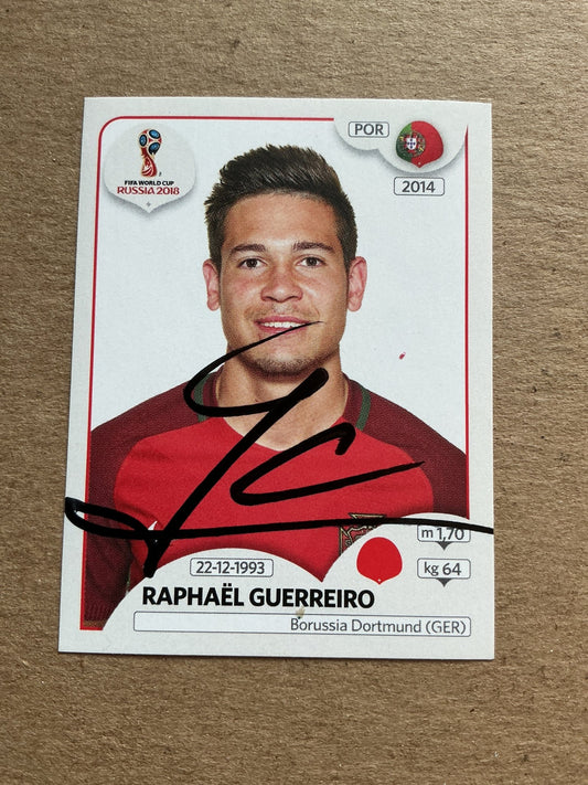Raphaël Guerreiro, Portugal 🇵🇹 FIFA World Cup 2018 Panini hand signed - Autographs-World