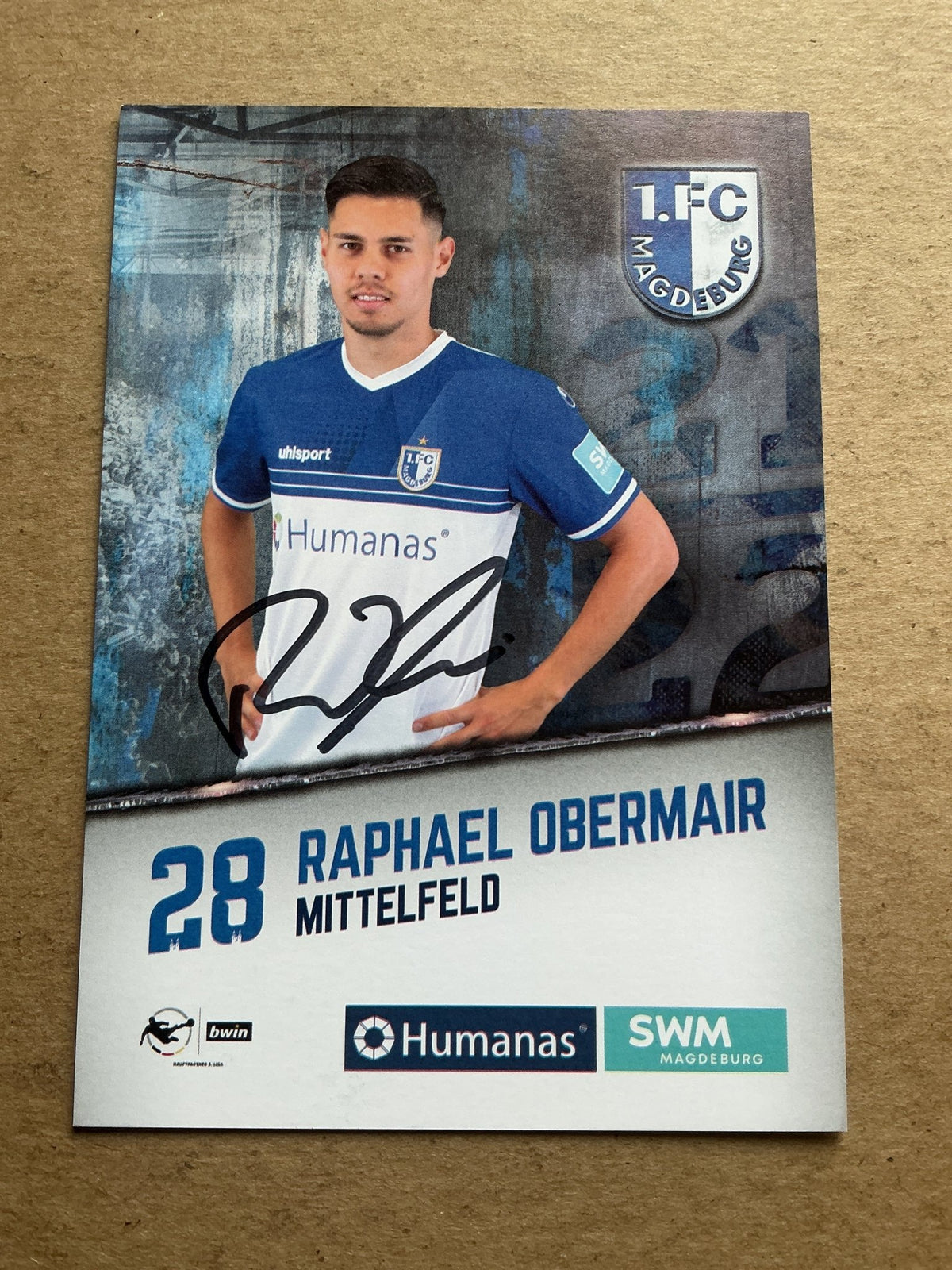 Raphael Obermair, Germany 🇩🇪 1.FC Magdeburg 2021/22 hand signed - Autographs-World
