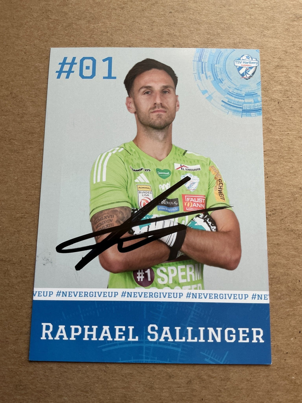 Raphael Sallinger, Austria 🇦🇹 TSV Hartberg 2023/24 hand signed - Autographs-World