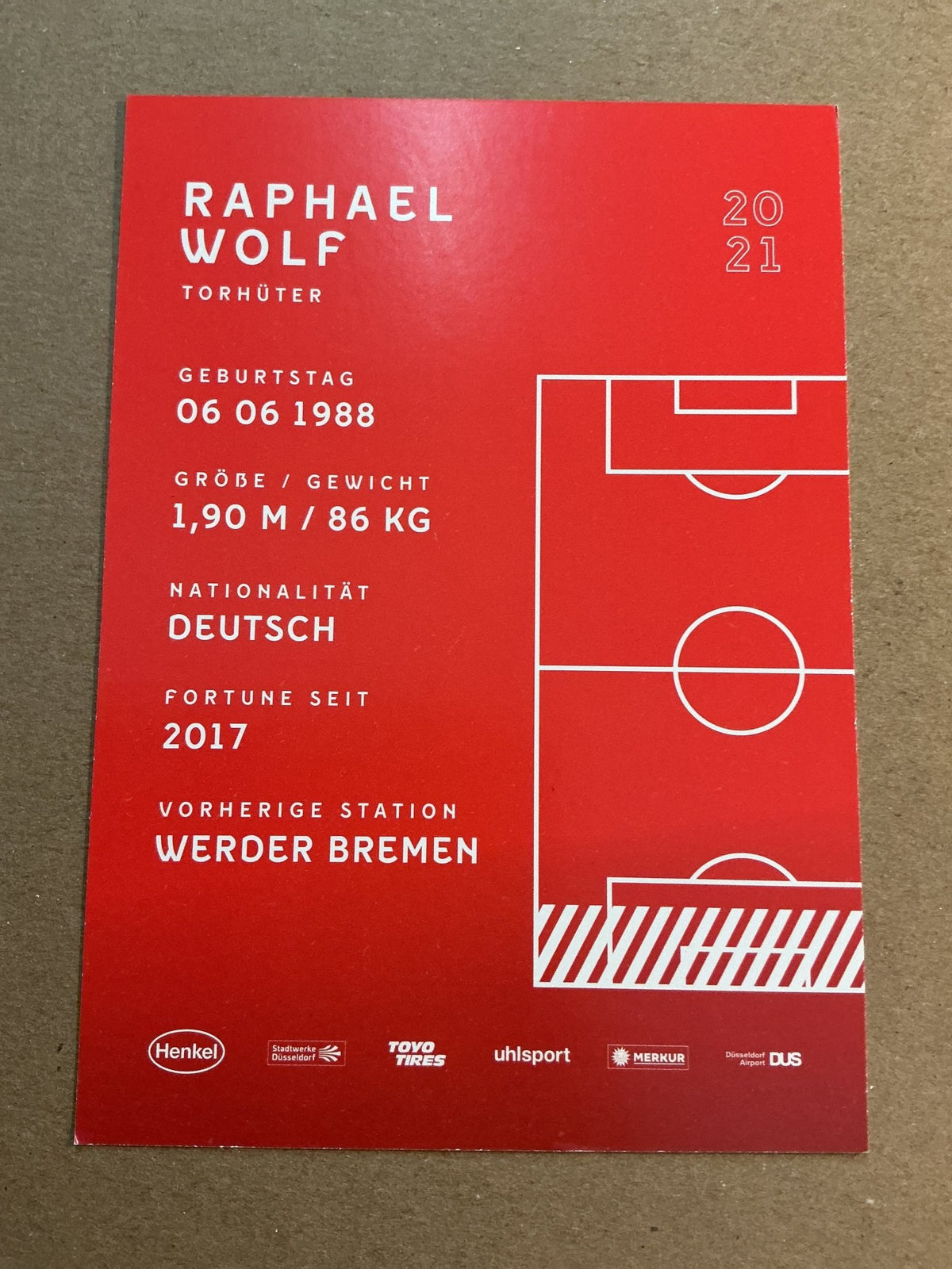Raphael Wolf, Germany 🇩🇪 Fortuna Düsseldorf 2020/21 hand signed - Autographs-World