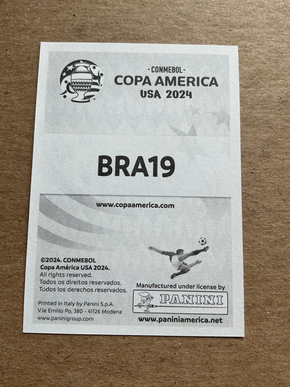 Raphinha, Brazil 🇧🇷 Copa America 2024 Panini hand signed - Autographs-World
