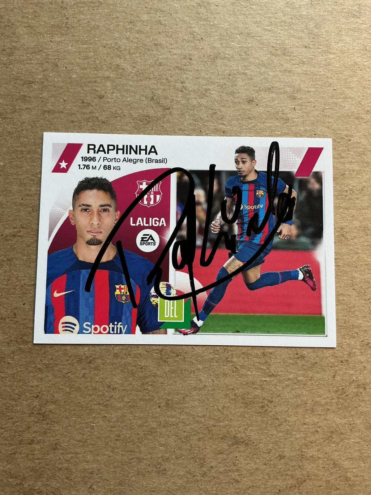 Raphinha, Brazil 🇧🇷 FC Barcelona 2023/24 Panini hand signed - Autographs-World