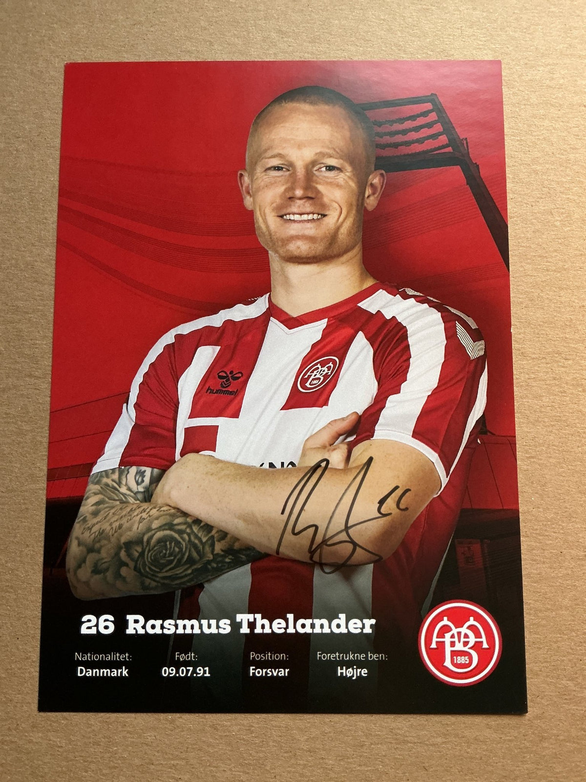Rasmus Thelander, Denmark 🇩🇰 Aalborg BK 2020/21 hand signed - Autographs-World