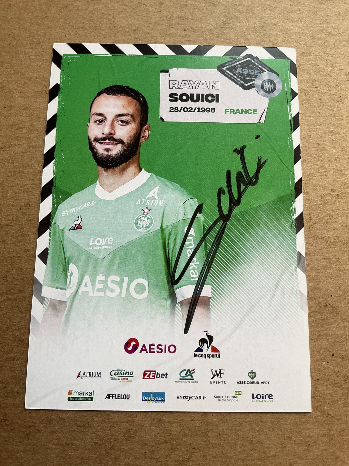 Rayan Souici, France 🇫🇷 AS Saint-Étienne 2020/21 hand signed - Autographs-World
