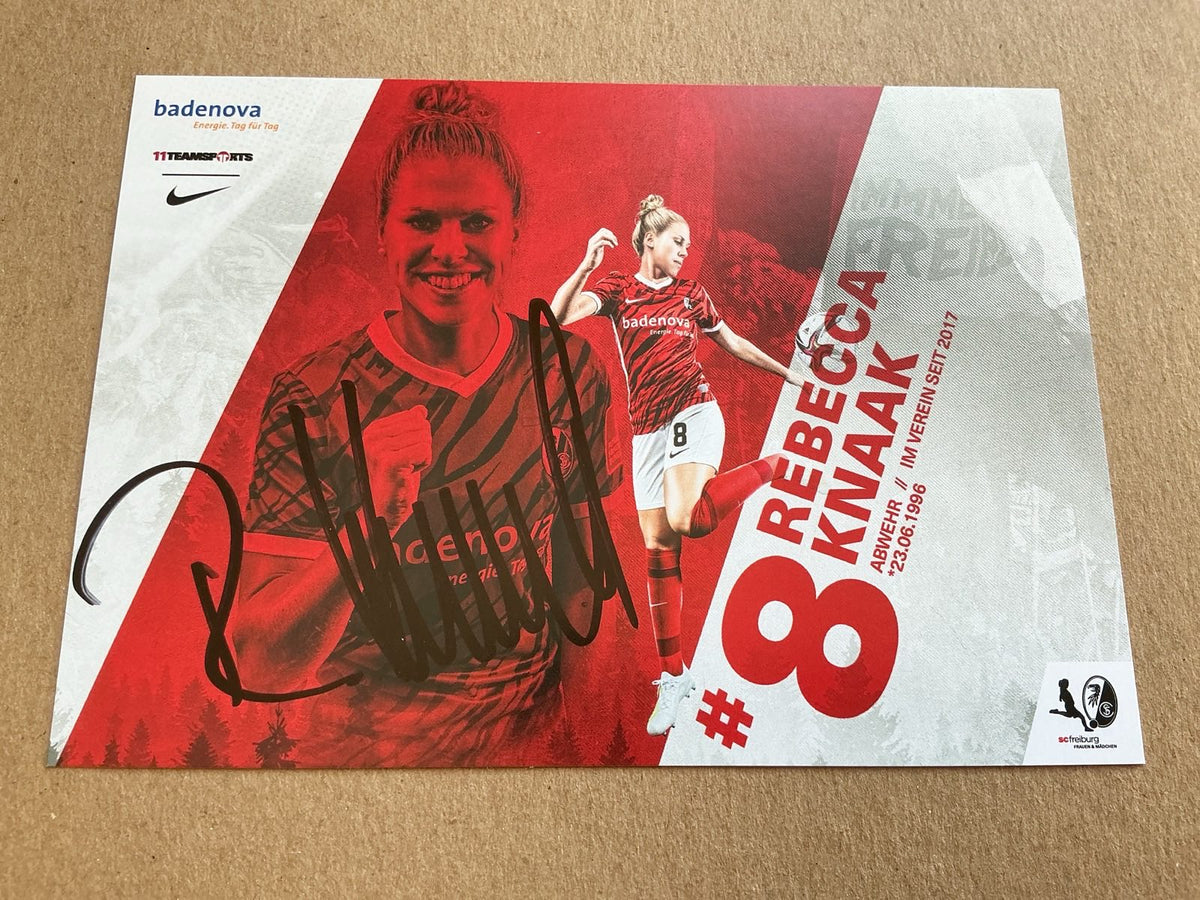 Rebecca Knaak, Germany 🇩🇪 SC Freiburg 2021/22 hand signed - Autographs-World
