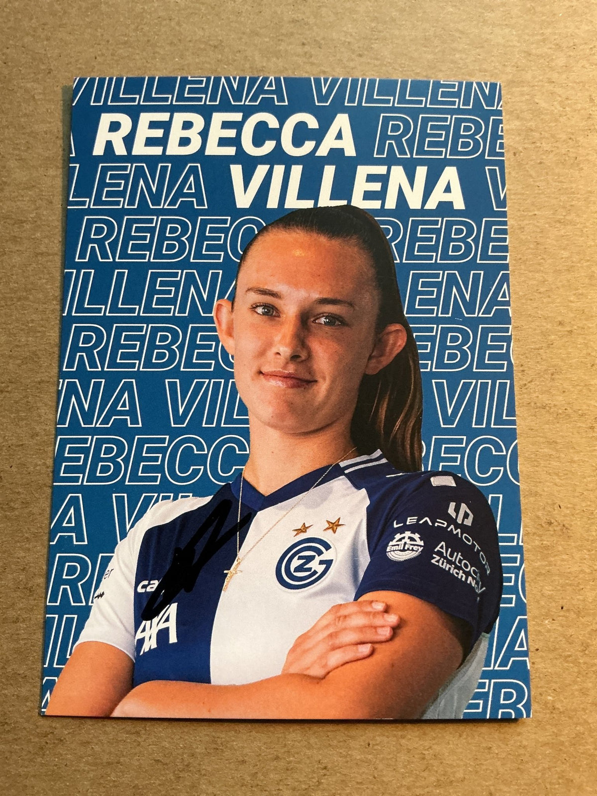 Rebecca Villena, Switzerland 🇨🇭 Grasshopper Club Zürich 2025/26 hand signed - Autographs-World
