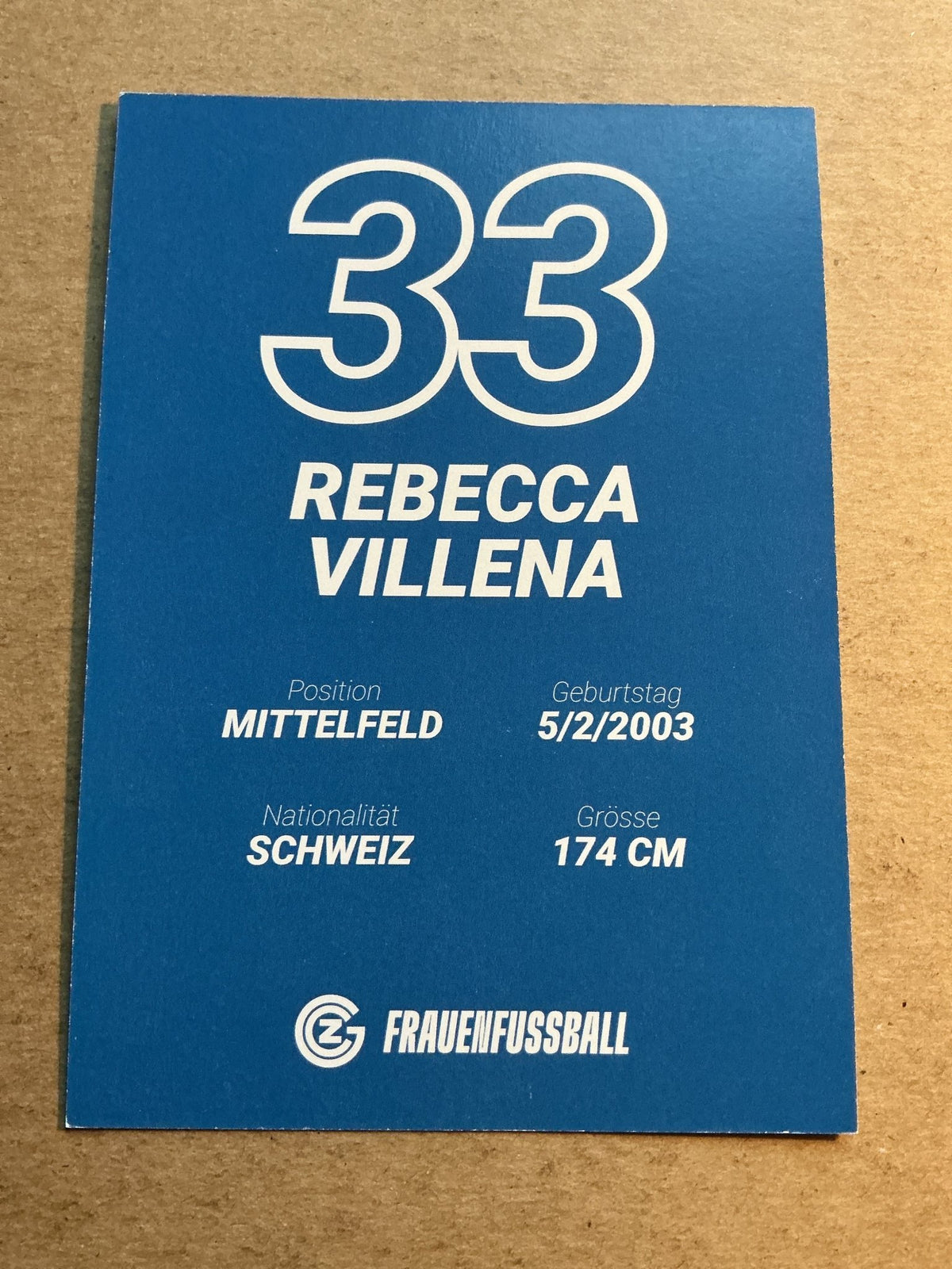 Rebecca Villena, Switzerland 🇨🇭 Grasshopper Club Zürich 2025/26 hand signed - Autographs-World
