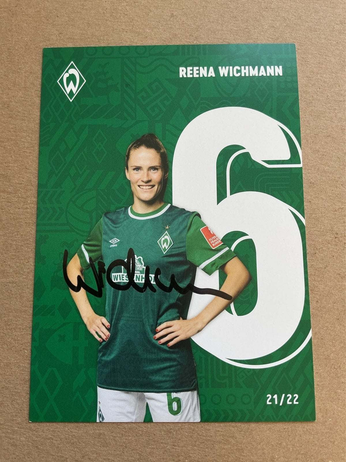 Reena Wichmann, Germany 🇩🇪 SV Werder Bremen 2021/22 hand signed - Autographs-World