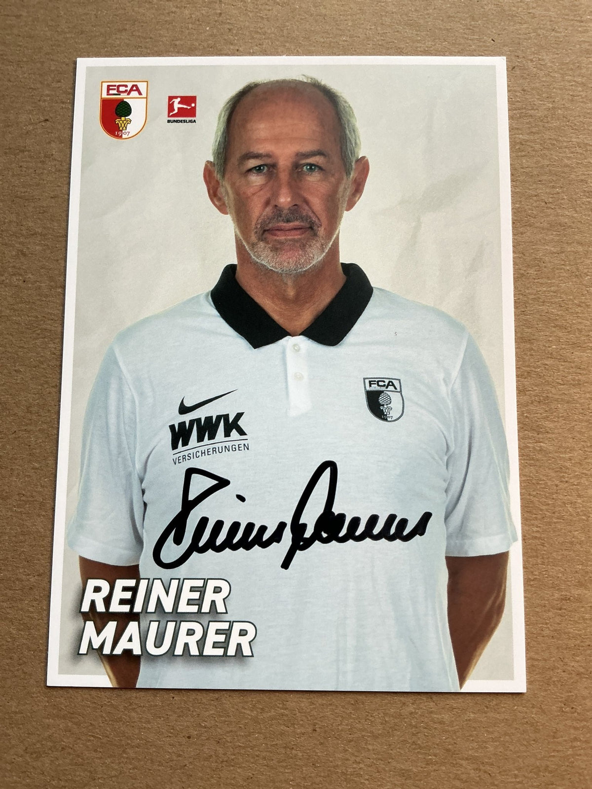 Reiner Maurer, Germany 🇩🇪 FC Augsburg 2021/22 hand signed - Autographs-World