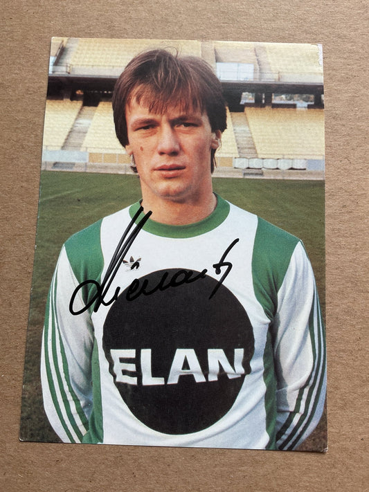 Reinhard Kienast, Austria 🇦🇹 Rapid Vienna 1980/81 hand signed - Autographs-World