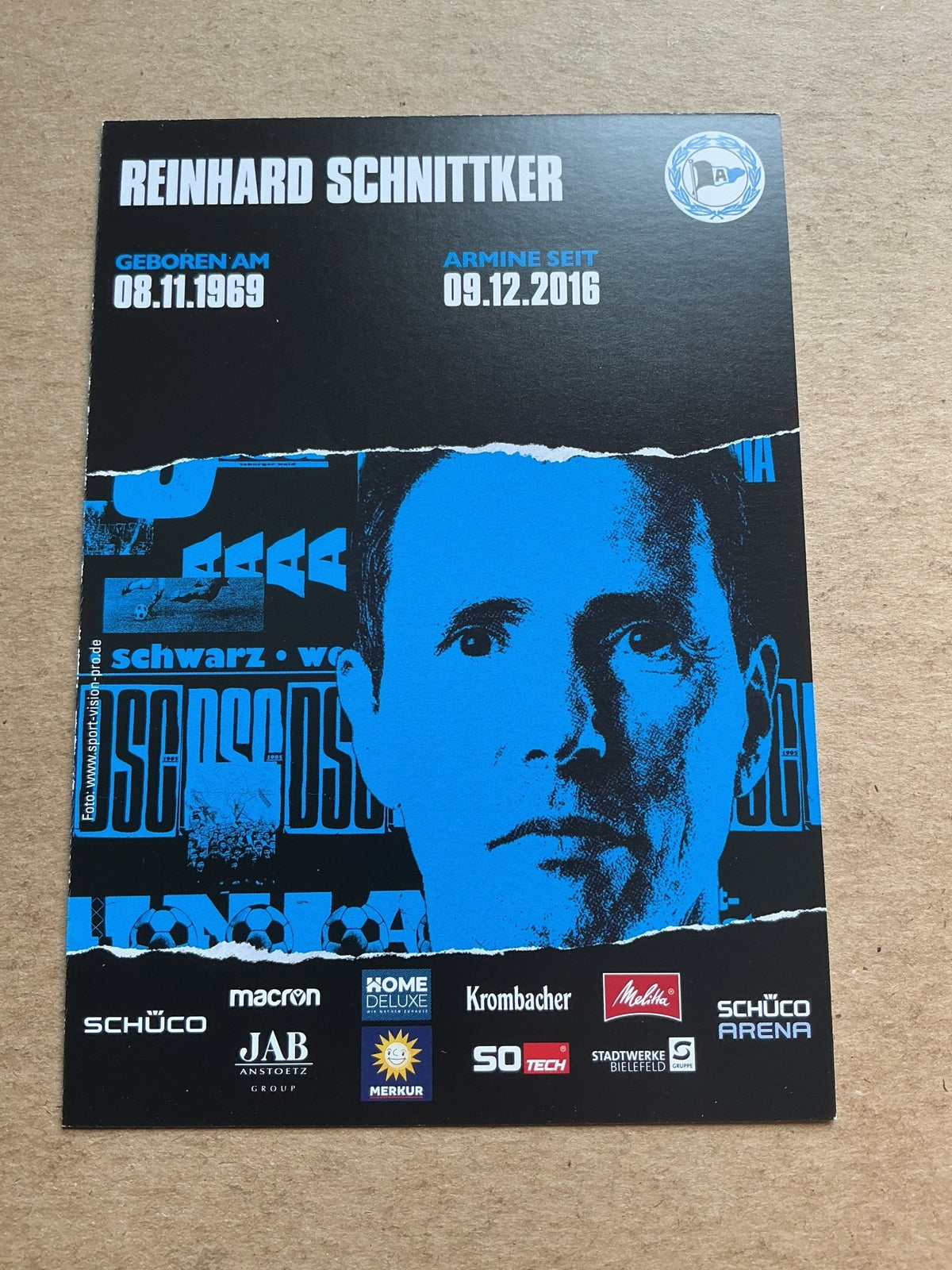 Reinhard Schnittker, Germany 🇩🇪 Arminia Bielefeld 2020/21 hand signed - Autographs-World