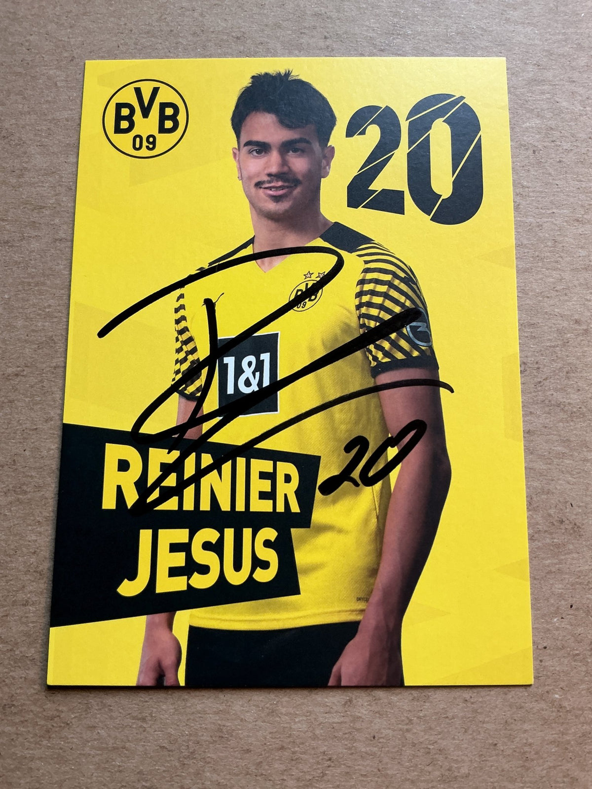 Reinier Jesus, Brazil 🇧🇷 Borussia Dortmund 2021/22 hand signed - Autographs-World