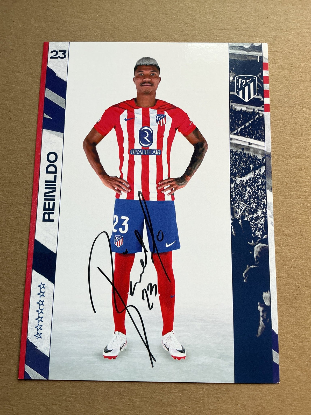 Reinildo Mandava, Mozambique 🇲🇿 Atletico Madrid 2023/24 hand signed - Autographs-World
