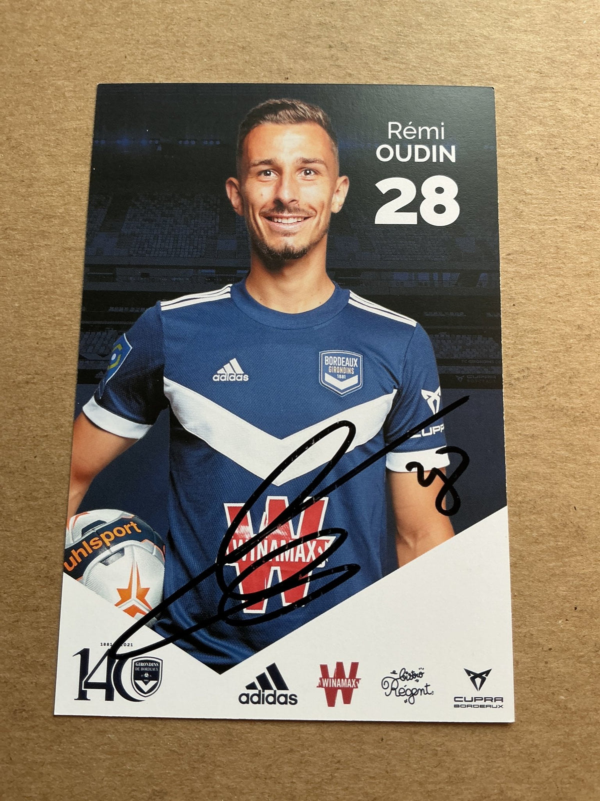 Remi Oudin, France 🇫🇷 Girondins Bordeaux 2021/22 hand signed - Autographs-World