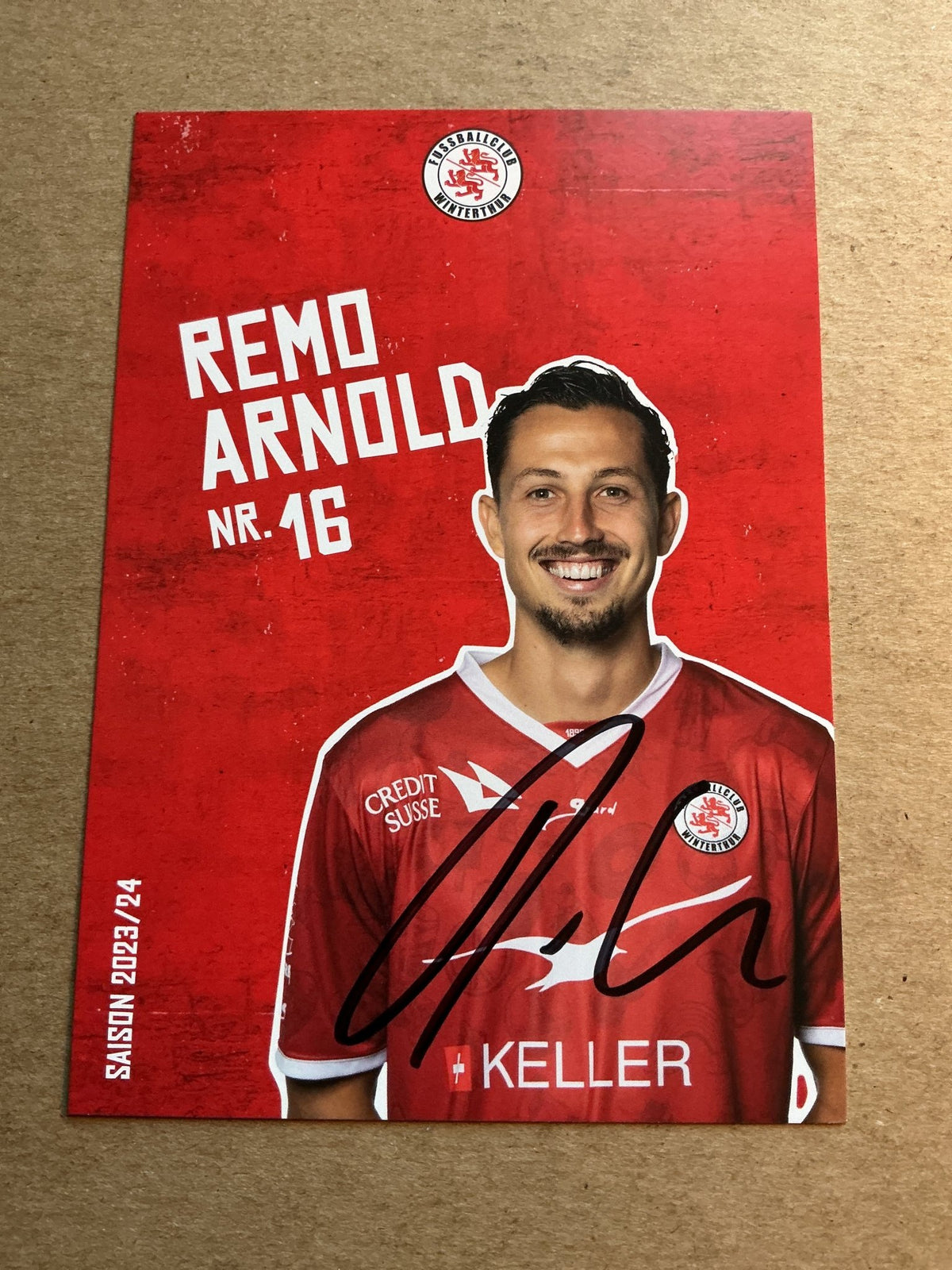 Remo Arnold, Switzerland 🇨🇭 FC Winterthur 2023/24 hand signed - Autographs-World