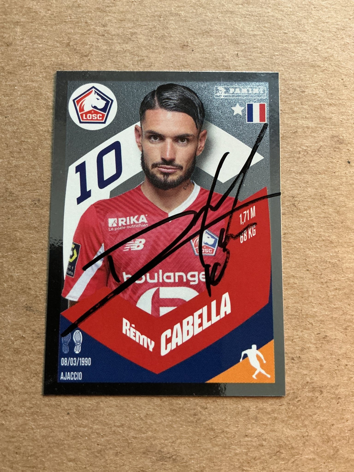 Remy Cabella, France 🇫🇷 Lille OSC 2024 Panini hand signed - Autographs-World