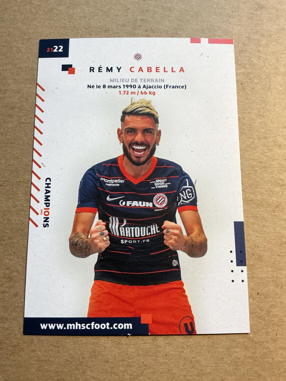 Rémy Cabella, France 🇫🇷 Montpellier HSC 2021/22 hand signed - Autographs-World