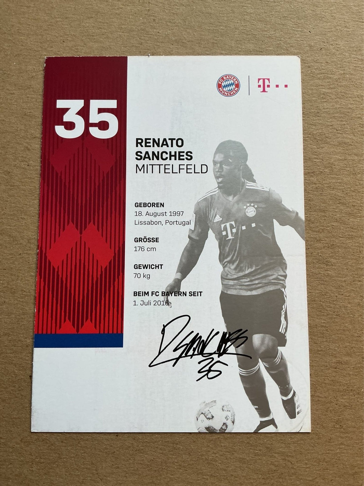 Renato Sanches, Portugal 🇵🇹 FC Bayern München 2018/19 hand signed - Autographs-World