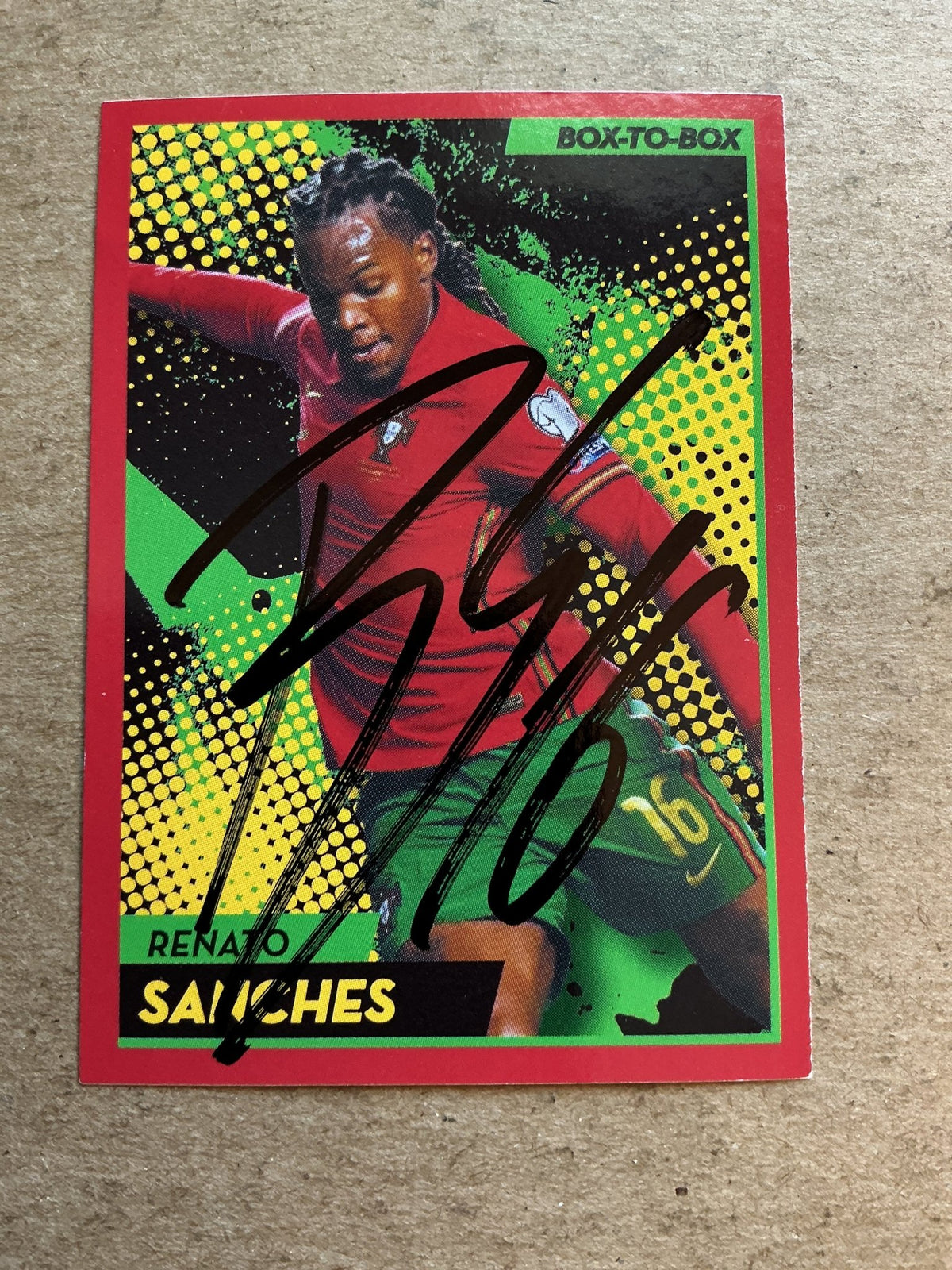 Renato Sanches, Portugal 🇵🇹 UEFA Euro 2020 Panini hand signed - Autographs-World