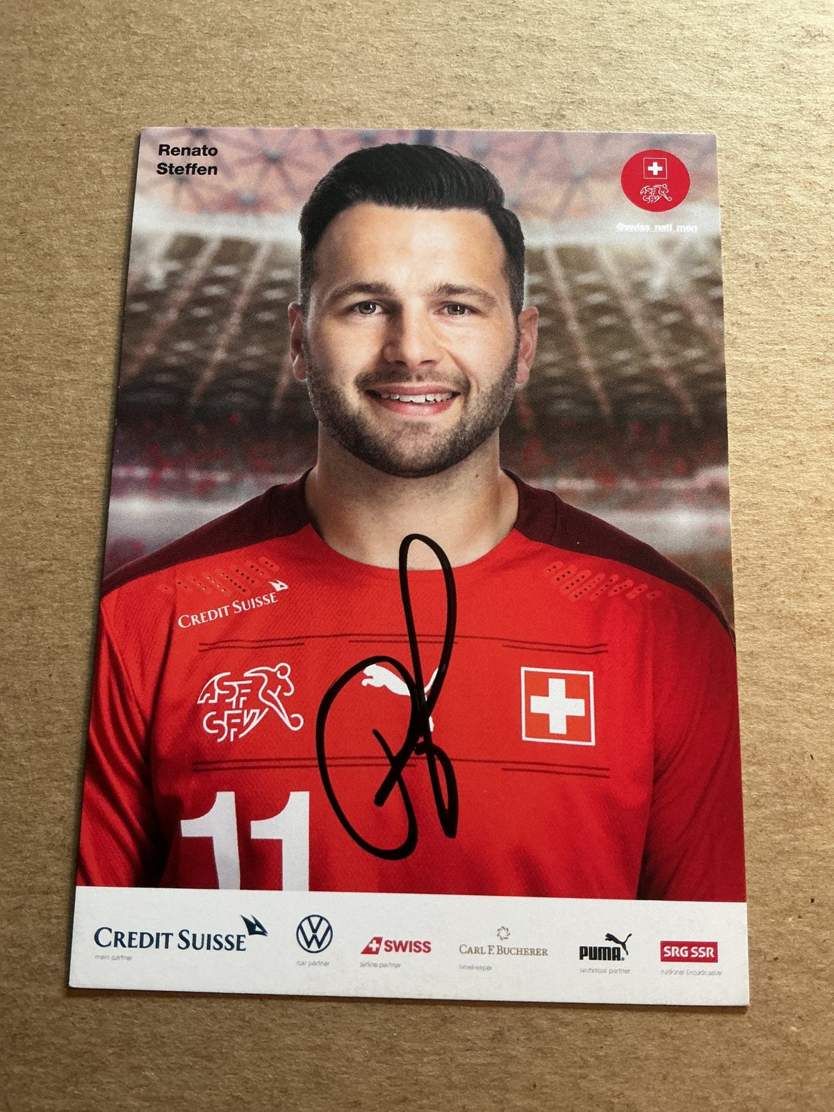 Renato Steffen, Switzerland 🇨🇭 FIFA World Cup 2022 hand signed - Autographs-World