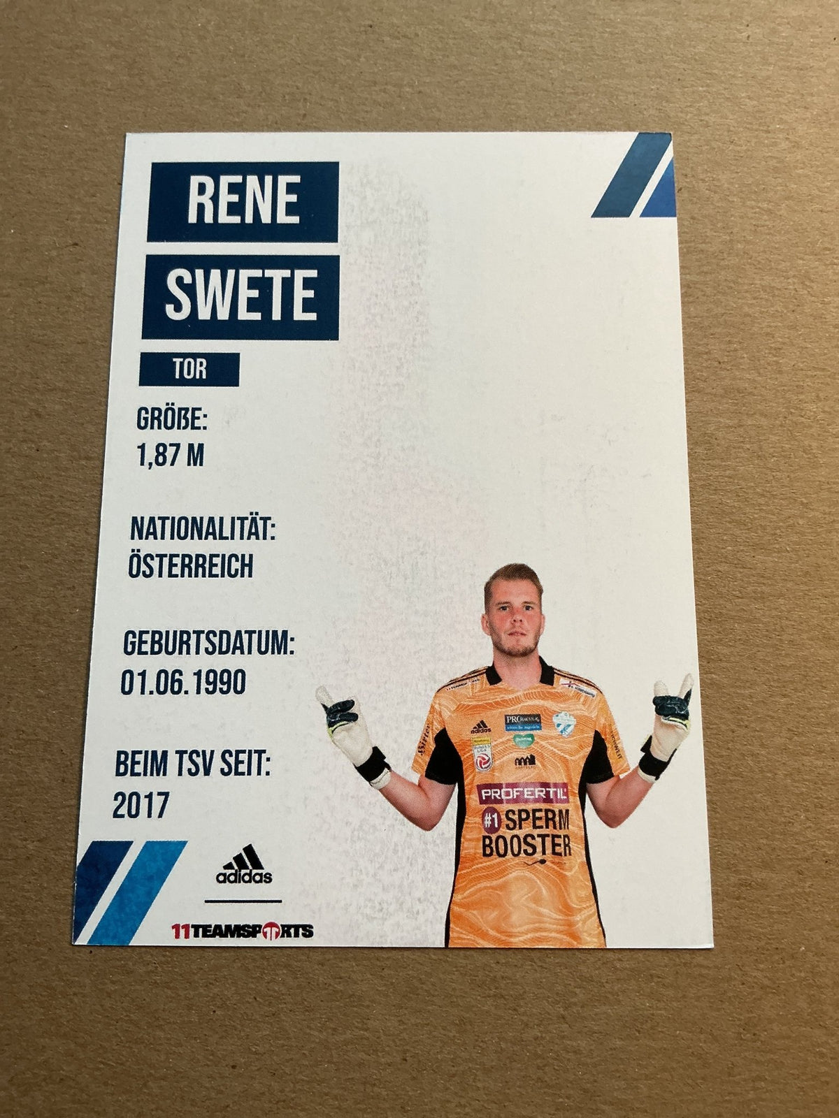 Rene Swete, Austria 🇦🇹 TSV Hartberg 2021/22 hand signed - Autographs-World