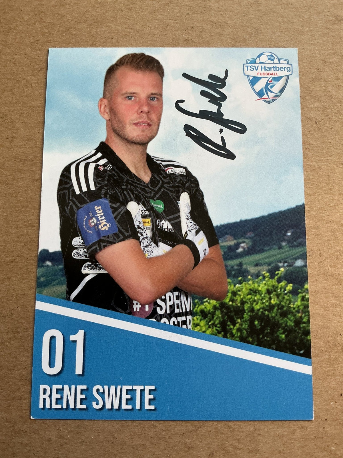 Rene Swete, Austria 🇦🇹 TSV Hartberg 2022/23 hand signed - Autographs-World