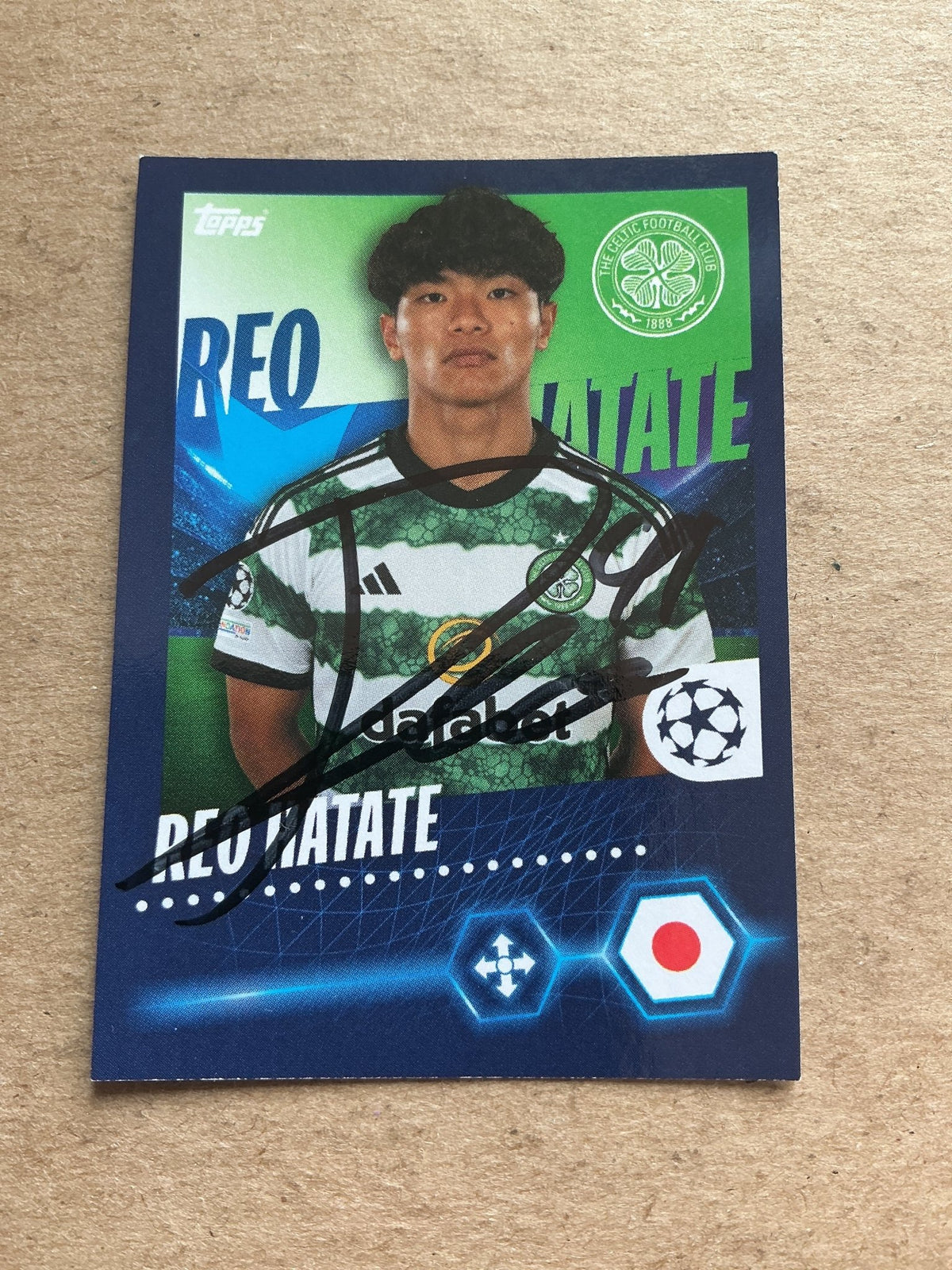 Reo Hatate, Japan 🇯🇵 Celtic FC 2023/24 Topps hand signed - Autographs-World