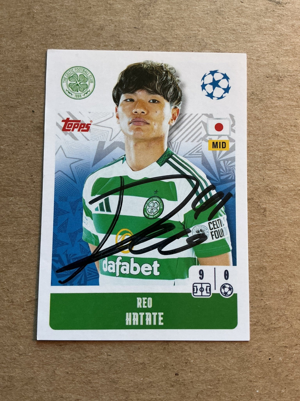 Reo Hatate, Japan 🇯🇵 Celtic FC 2024/25 Topps hand signed - Autographs-World