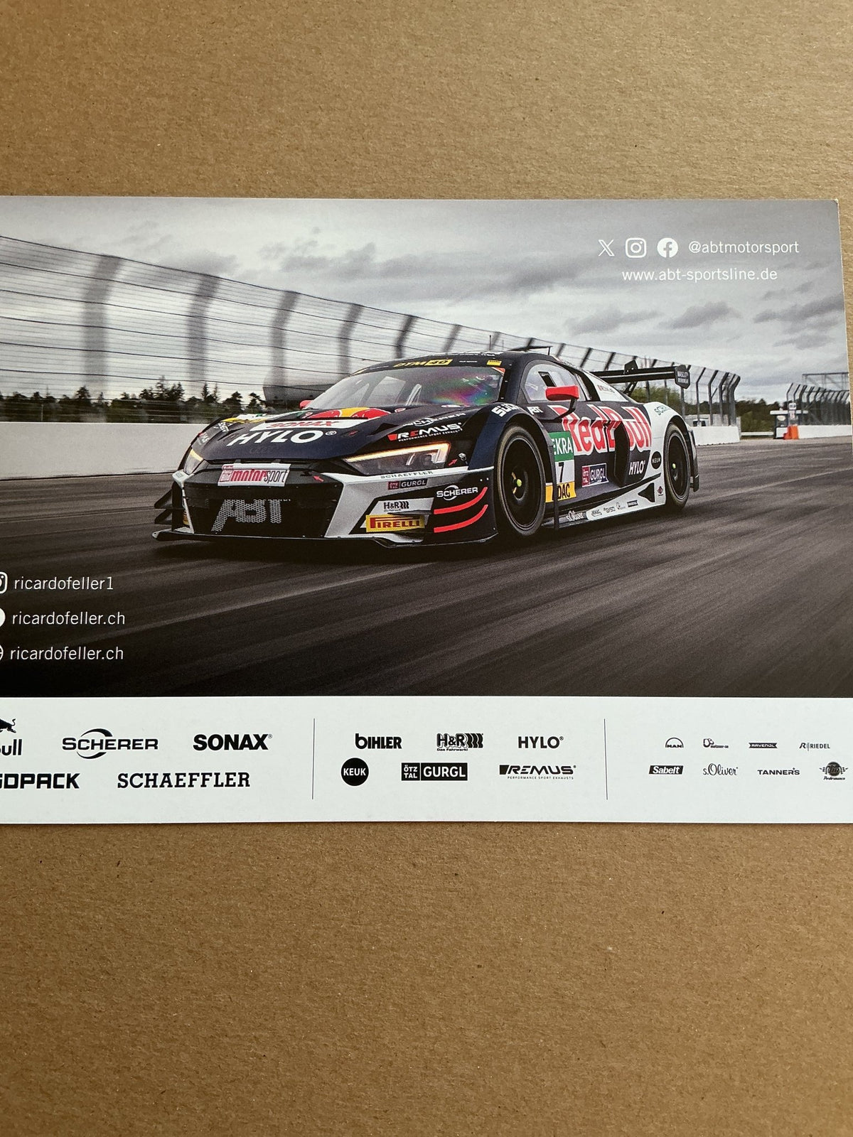 Ricardo Feller, Switzerland 🇨🇭 Tourenwagen Masters Sports 2024 hand signed - Autographs-World