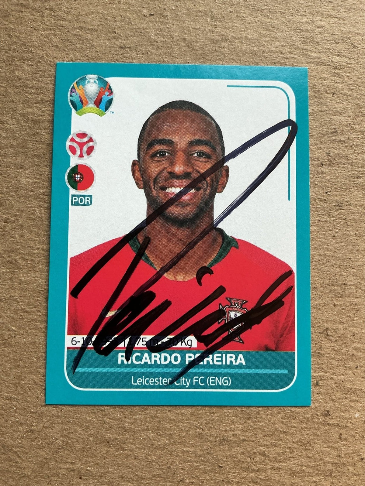 Ricardo Pereira, Portugal 🇵🇹 UEFA Euro 2020 Panini hand signed - Autographs-World