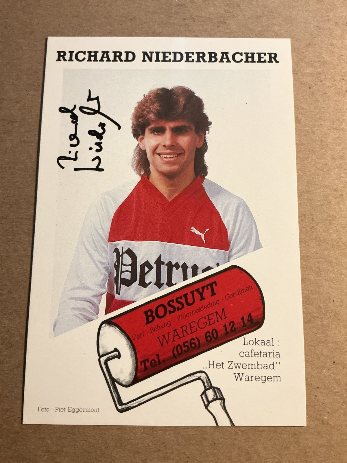 Richard Niederbacher, Austria 🇦🇹 SV Waregem 1983/84 hand signed - Autographs-World