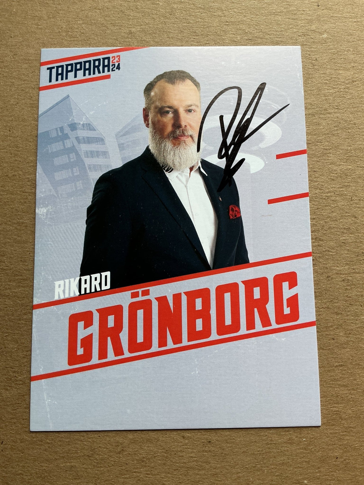 Rikard Grönborg, Sweden 🇸🇪 Tappara 2023/24 hand signed - Autographs-World