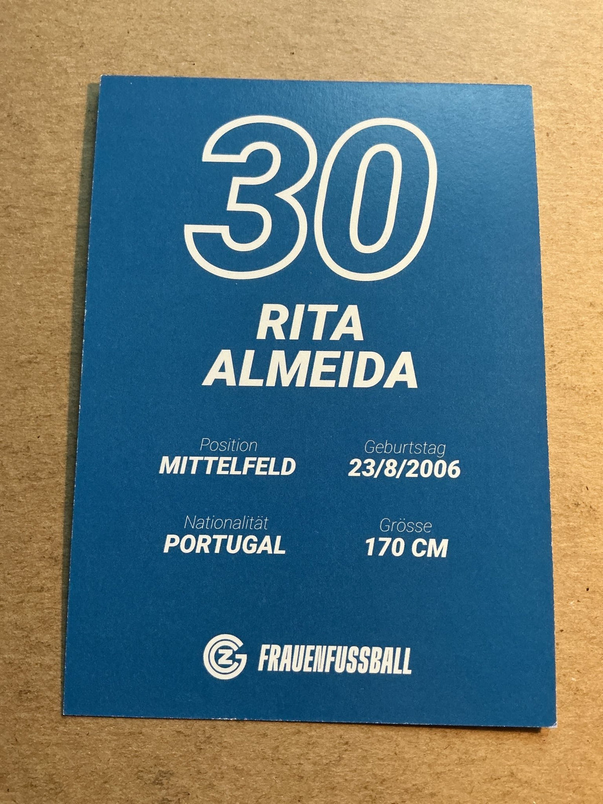 Rita Almeida, Portugal 🇵🇹 Grasshopper Club Zürich 2025/26 hand signed - Autographs-World