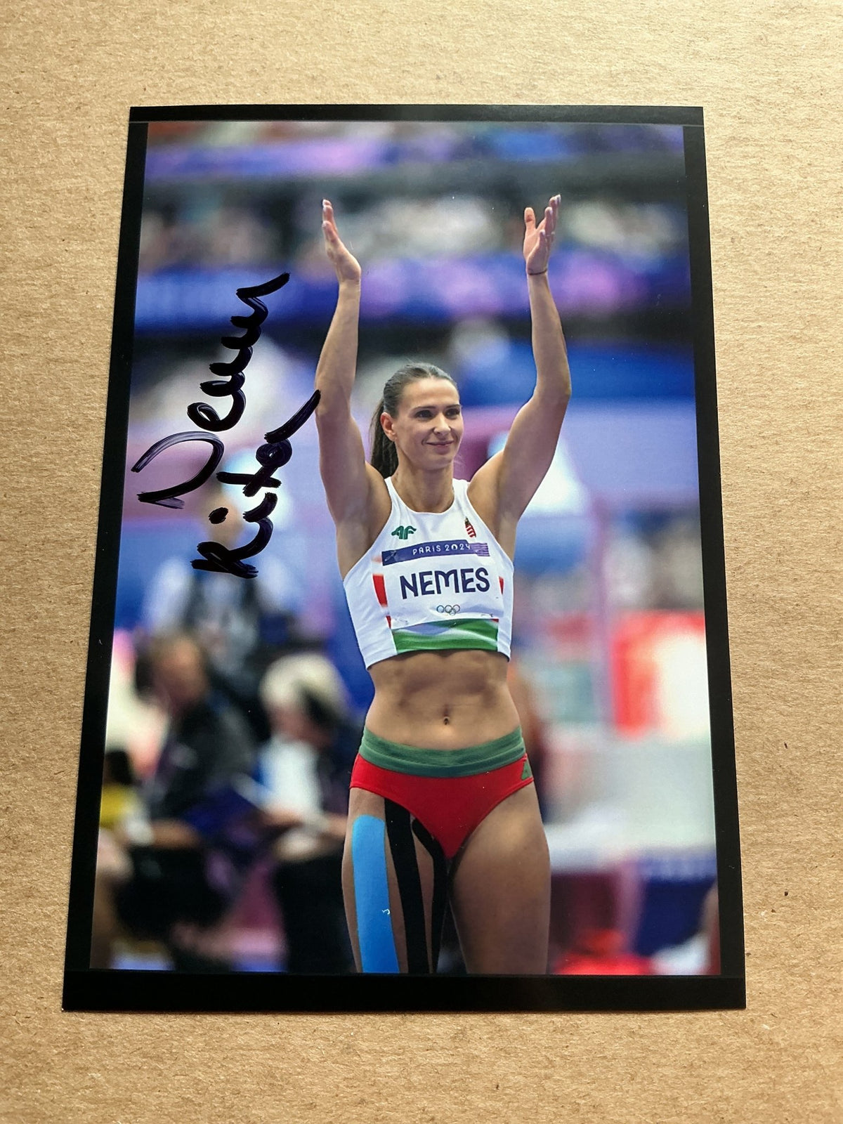 Rita Nemes, Hungary 🇭🇺 Athletics Summer Olympics 2024 hand signed - Autographs-World