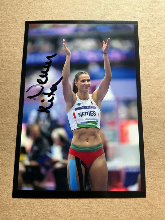 Rita Nemes, Hungary 🇭🇺 Athletics Summer Olympics 2024 hand signed - Autographs-World