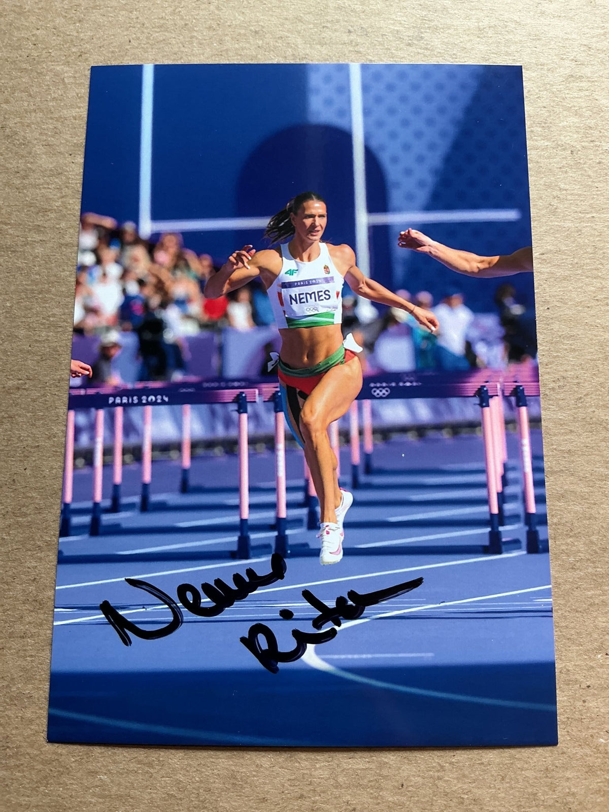 Rita Nemes, Hungary 🇭🇺 Athletics Summer Olympics 2024 hand signed - Autographs-World