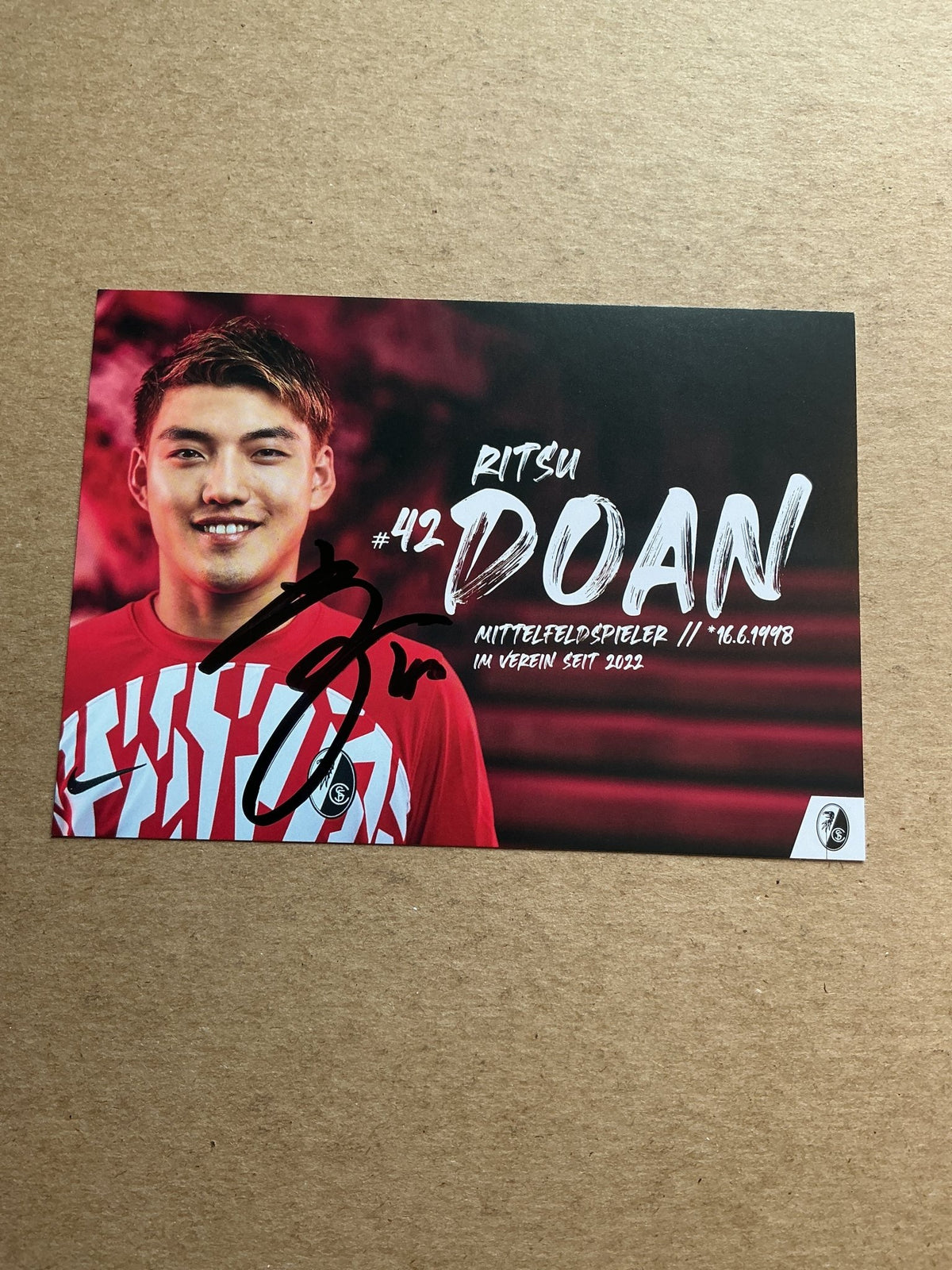Ritsu Doan, Japan 🇯🇵 SC Freiburg 2023/24 hand signed - Autographs-World