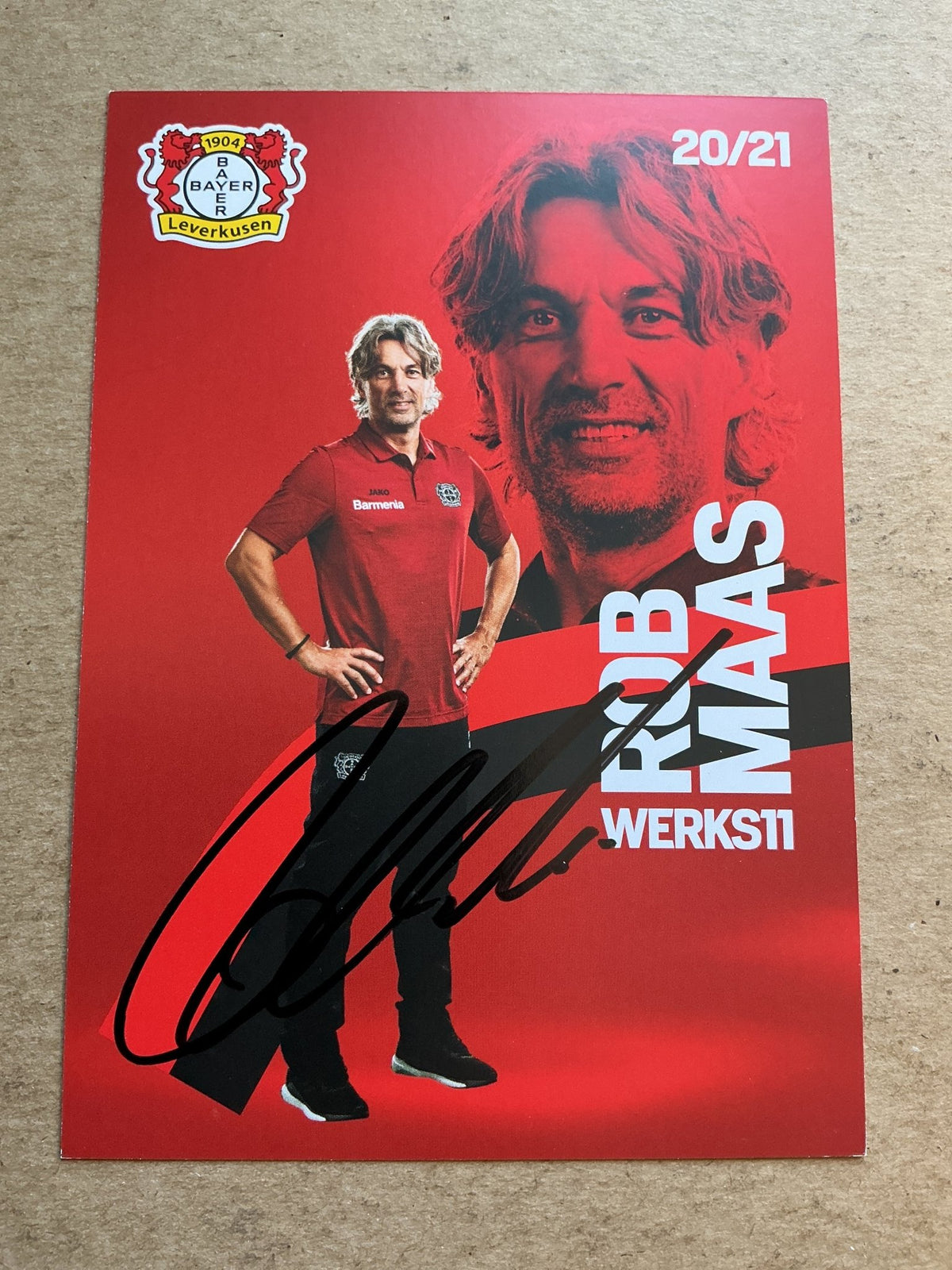 Rob Maas, Netherlands 🇳🇱 Bayer 04 Leverkusen 2020/21 hand signed - Autographs-World