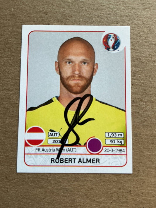 Robert Almer, Austria 🇦🇹 UEFA Euro 2016 Panini hand signed - Autographs-World