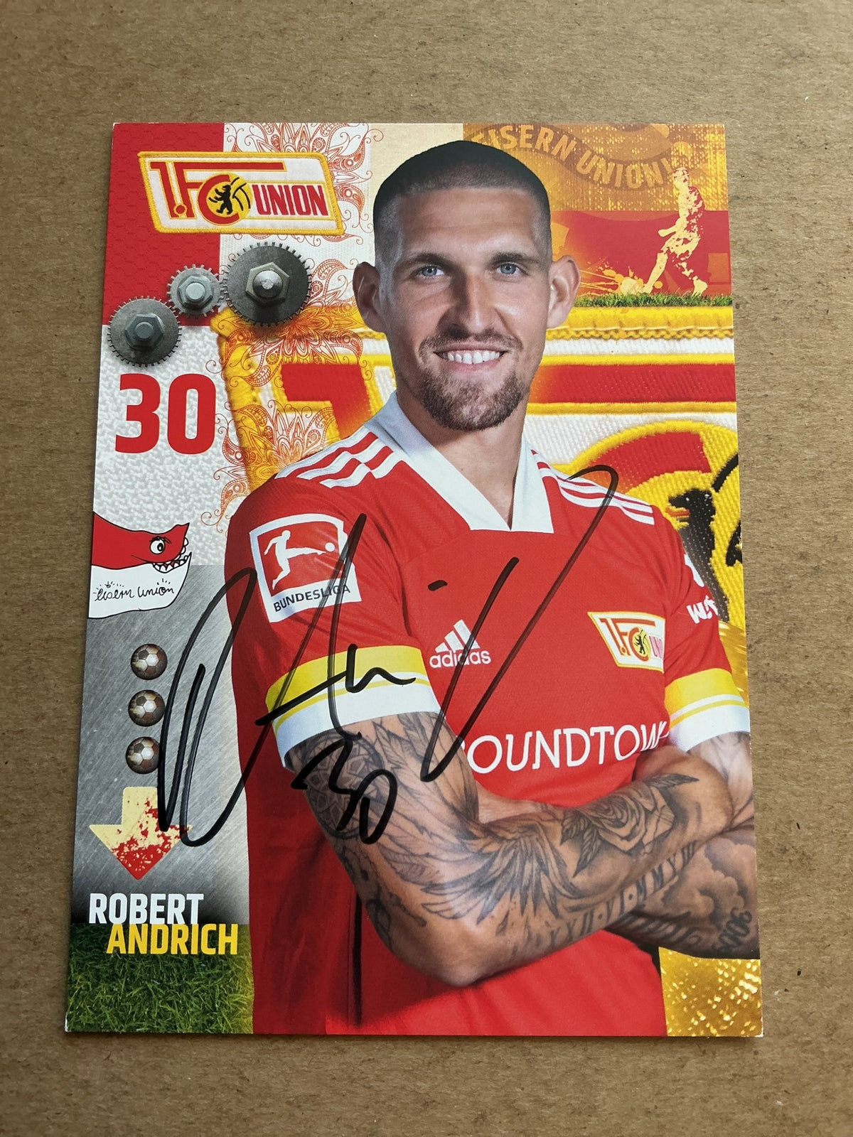 Robert Andrich, Germany 🇩🇪 1.FC Union Berlin 2020/21 hand signed - Autographs-World