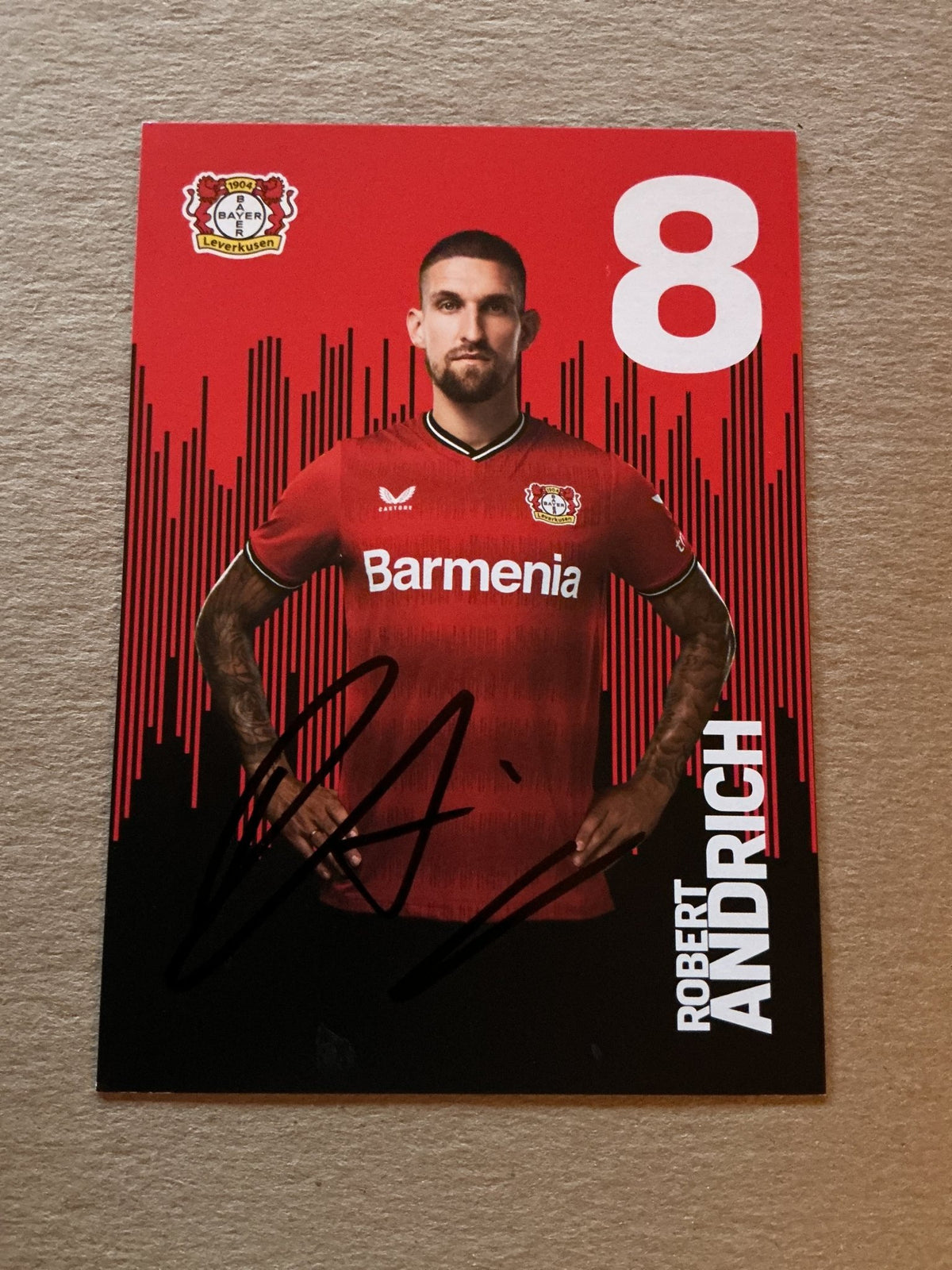 Robert Andrich, Germany 🇩🇪 Bayer 04 Leverkusen 2022/23 hand signed - Autographs-World