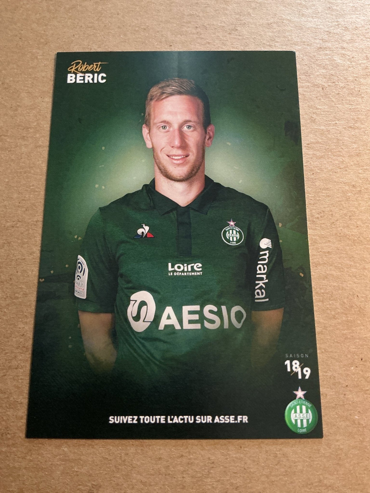 Robert Beric, Slovenia 🇸🇮 AS Saint-Etienne 2018/19 hand signed - Autographs-World