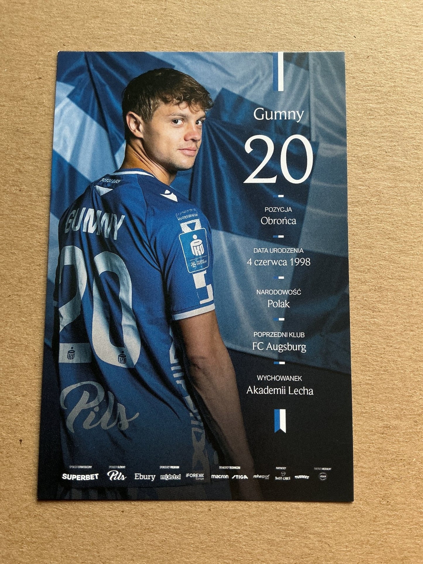 Robert Gumny, Poland 🇵🇱 Lech Poznán 2025/26 hand signed - Autographs-World