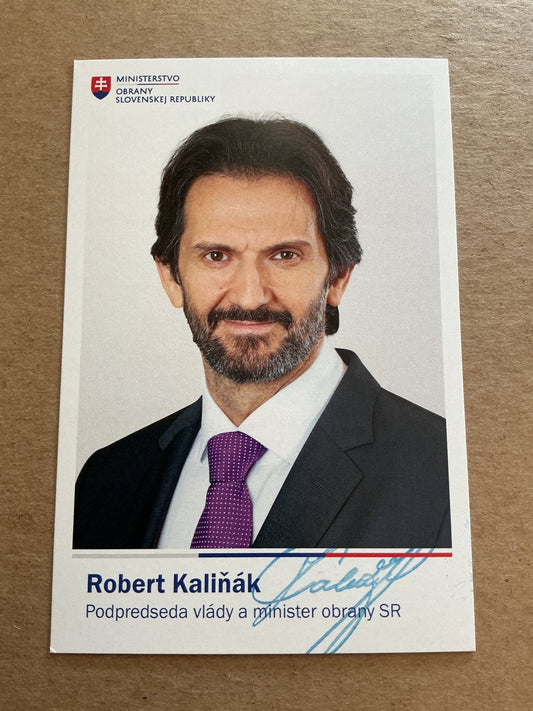 Robert Kalinak, Slovakia 🇸🇰 Minister of Defence 2025 hand signed - Autographs-World