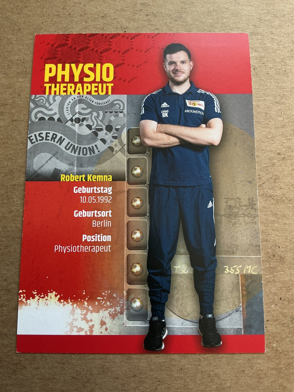 Robert Kemna, Germany 🇩🇪 1.FC Union Berlin 2020/21 hand signed - Autographs-World